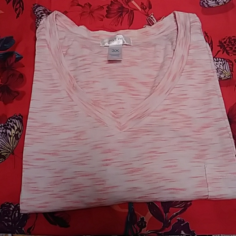 Women's v-neck, pocket t-shirt by Just Be